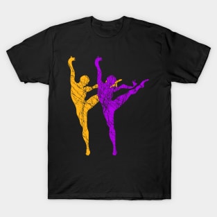 Creative Colorful Dancers Modern Art Style T-Shirt